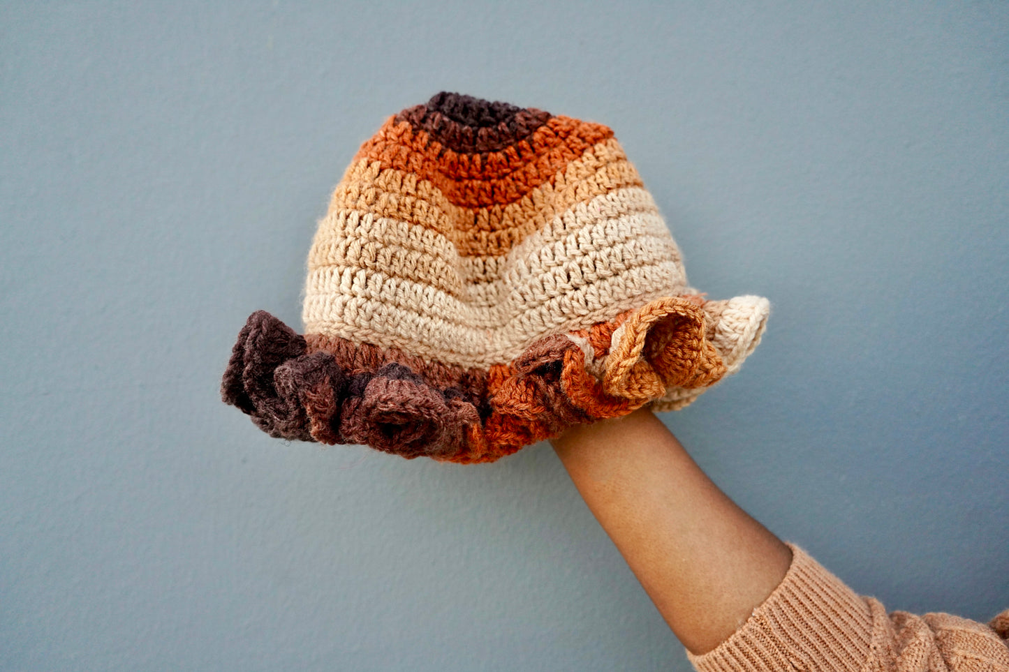 Pumpkin Spice | Ruffle Crochet Hat