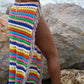 Lets go to the beach | multicolored crochet skirt cover up